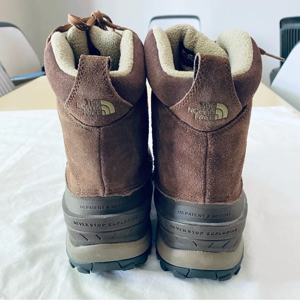 THE NORTH FACE Chilkat III Boots Brown Suede Lug Winter Snow Rain Waterproof